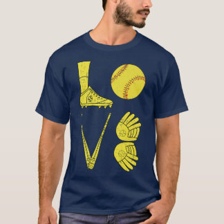 Love Softball Best Fun Birthday Girls Premium T-Shirt