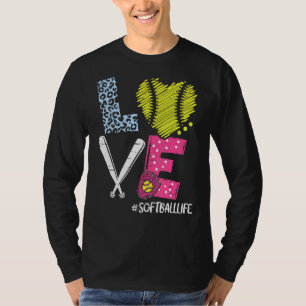 Love Softball Coach Player Softball Life Teen Girl T-Shirt