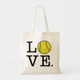 Love Softball Tote Bag