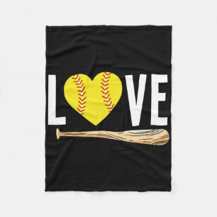 Love Softll Player Girls Teens Funny Softll Fleece Blanket
