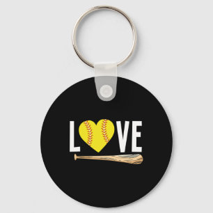 Love Softll Player Girls Teens Funny Softll Keychain