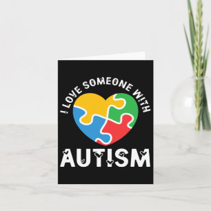 Love Someone With Autism Heart Puzzle Autistic Card