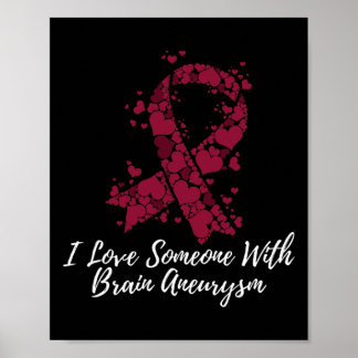 Love Someone With Brain Aneurysm Awareness  Poster