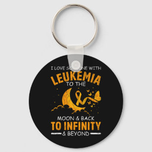 Love Someone With Leukaemia Happy Awareness Ribbon Keychain