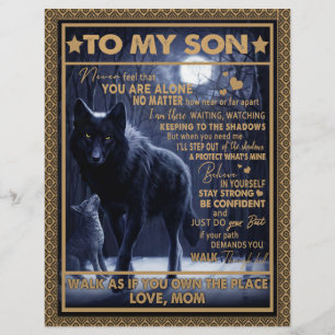 Love Son Letter To My Son Never Feel You're Alone Letterhead