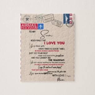 Love Son   To My Son Never Forget That I Love You Jigsaw Puzzle