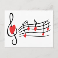 LOVE SONG MUSIC NOTES CUTE RED BLACK WHITE FRIENDS