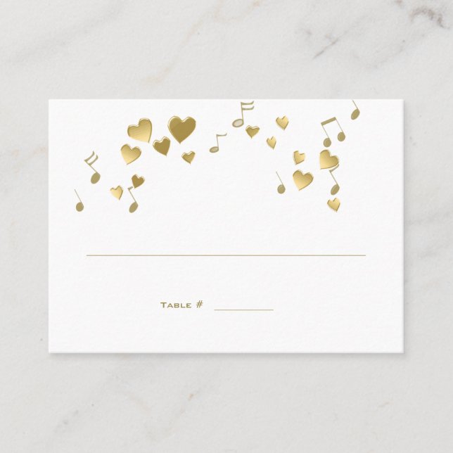 Love Song Music Wedding Place Card (Front)