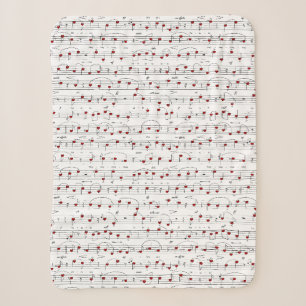 Love Song Red Heart Music Score Sherpa Blanket