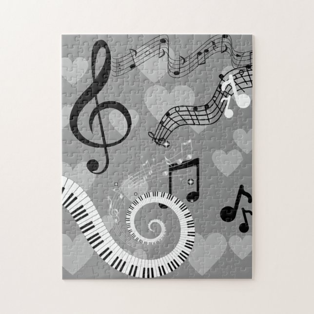 Love Songs in black and white. Jigsaw Puzzle (Vertical)