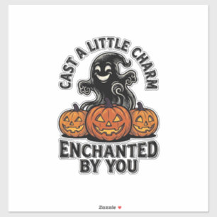 Love Spell Ghost Vintage Halloween Pumpkin Art_1