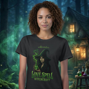 Love Spell Witchcraft Personalized Gothic Witch T-Shirt