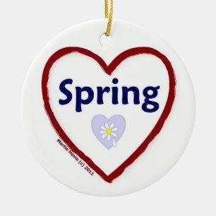 Love Spring Ceramic Ornament
