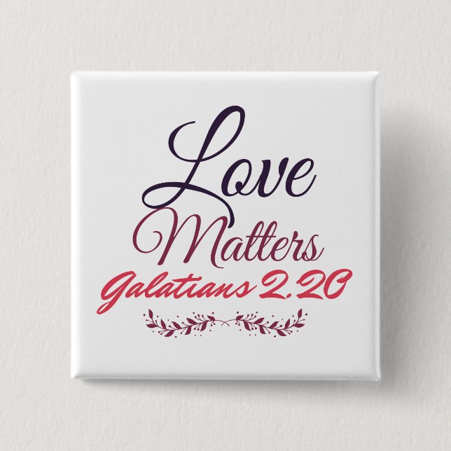 Love  Square Button (Front)