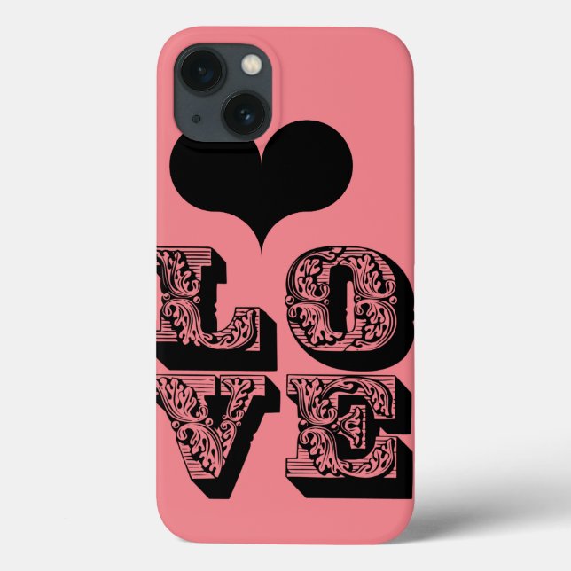 LOVE Square Case-Mate iPhone Case (Back)