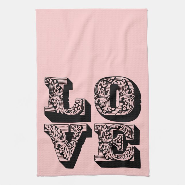 LOVE Square Kitchen Towel (Vertical)