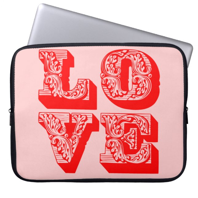 LOVE Square Laptop Sleeve (Front)