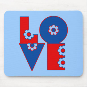 LOVE Square Mouse Pad