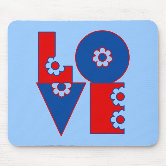 LOVE Square Mouse Pad (Front)