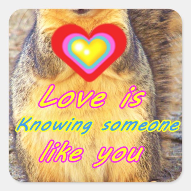 Love_ Square Sticker (Front)