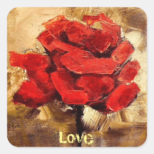 Love Square Sticker (Front)