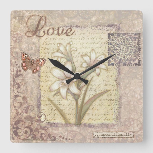 love square wall clock (Front)