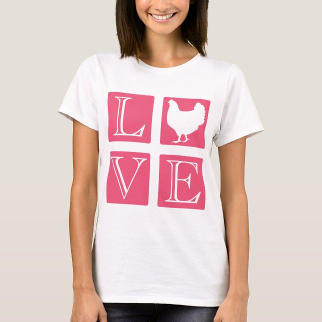 Love Squares: Chicken T-Shirt (Front)