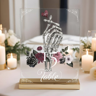 Love Squelette Geste main Halloween Mariage noir