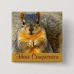 Love Squirrel_ 2 Inch Square Button