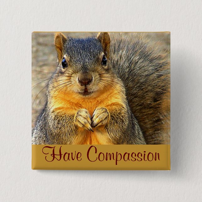 Love Squirrel_ 2 Inch Square Button (Front)