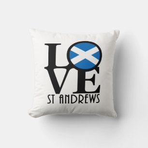 LOVE St Andrews Scotland Throw Pillow