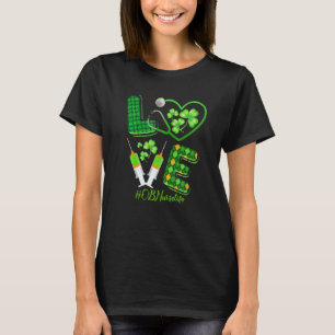 Love St Patrick S Ob Nurse Life Irish Shamrocks T-Shirt