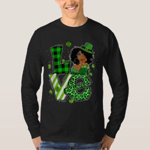 LOVE St Patricks Day African American Melanin Blac T-Shirt