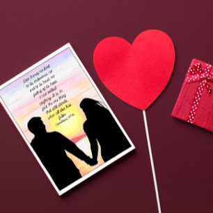 Love Stands Silhouetted Couple sur la carte de pla