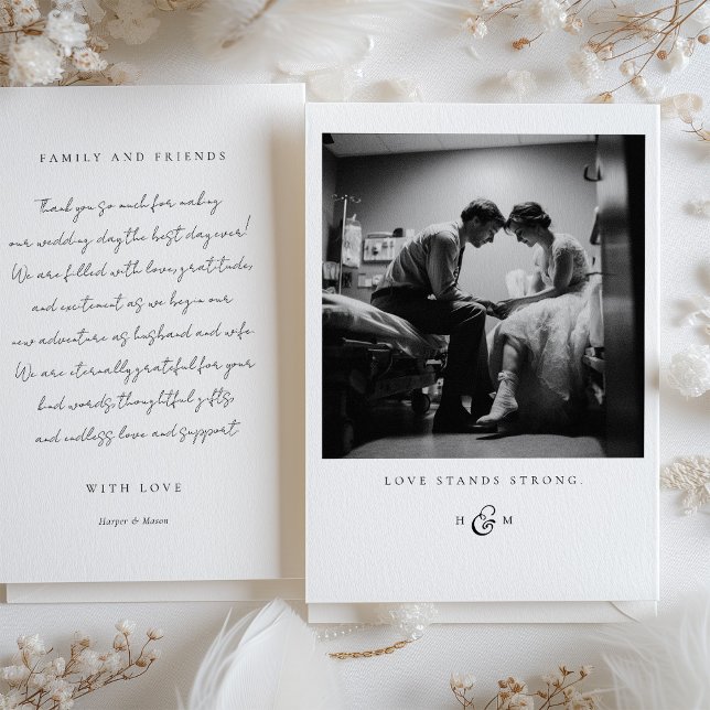 "Love Stands Strong" Photo Thank You Card (Creator Uploaded)