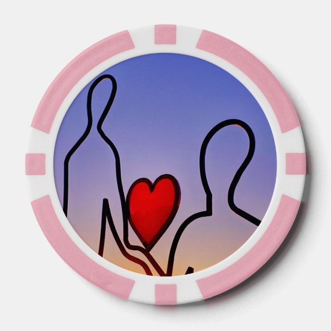 Love statue poker chips (Front)