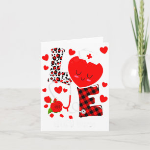 Love Stethoscope Heart Nicu Nurse Valentines Day  Card