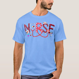 LOVE Stethoscope Nurse Life Valentine Day 2022 Wom T-Shirt