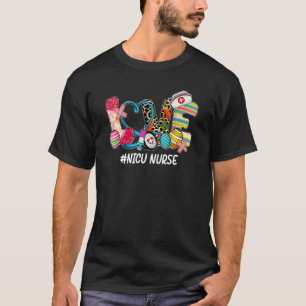 Love Stethoscope Scrub Nicu Nurse Life Easter Day T-Shirt
