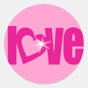 Love sticker pink