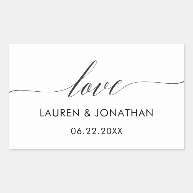 Love Stickers, Wedding Favour Stickers, Wedding Sticker (Front)