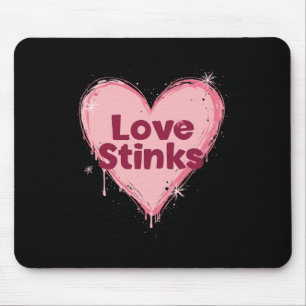 Love Stinks Anti-valentine Heart  Mouse Pad