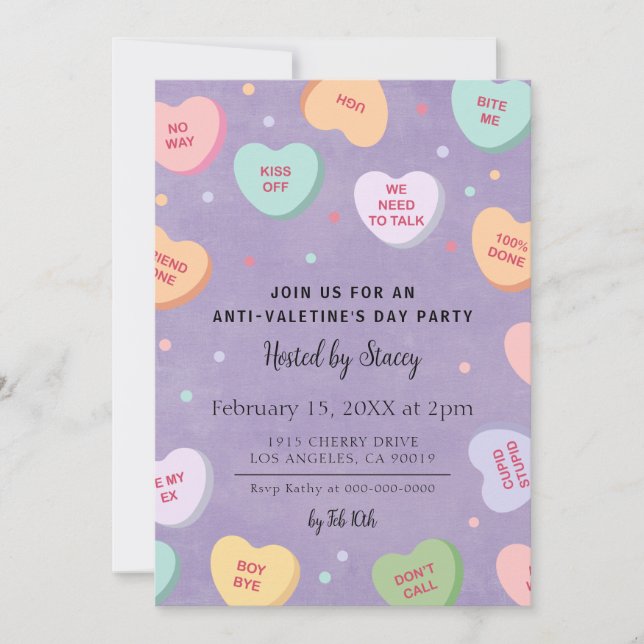 Love Stinks Anti-Valentine's Day Party Invitation (Front)