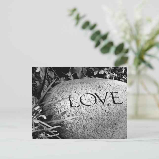 "Love" Stone   Postcard (Standing Front)