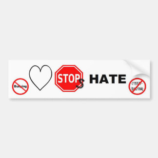 Love Stops Hate Bumper Sticker