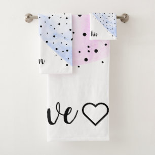 Love Story Bath Towel Set