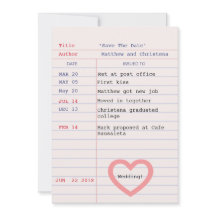 Love Story Due Date Library Card Save The Date