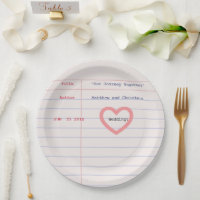 Love Story Due Date Library Card Wedding