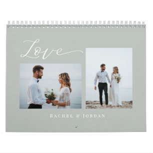 Love Story EDITABLE COLOR Custom Photo Calendar