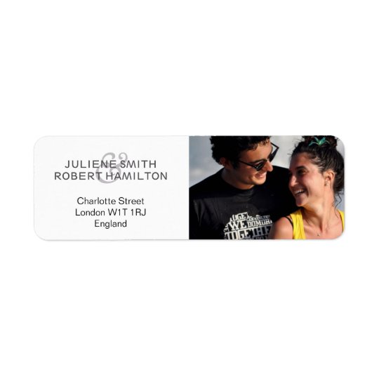 Love Story | Modern Photo Return Address Labels